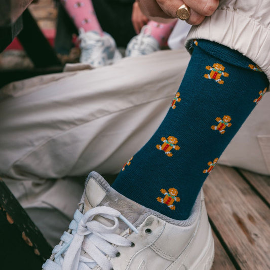 Gingerbread Men Matching Bamboo Socks (Adult & Child) – product image 2 of 4