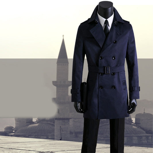 Men's Slim-Fit Long Trench Coat – product image 2