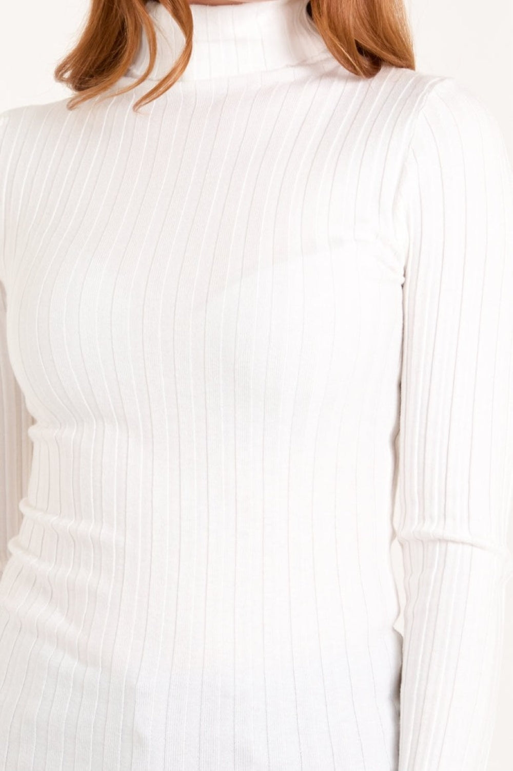 Cream Ribbed Roll Neck Jumper – product image 3 of 3