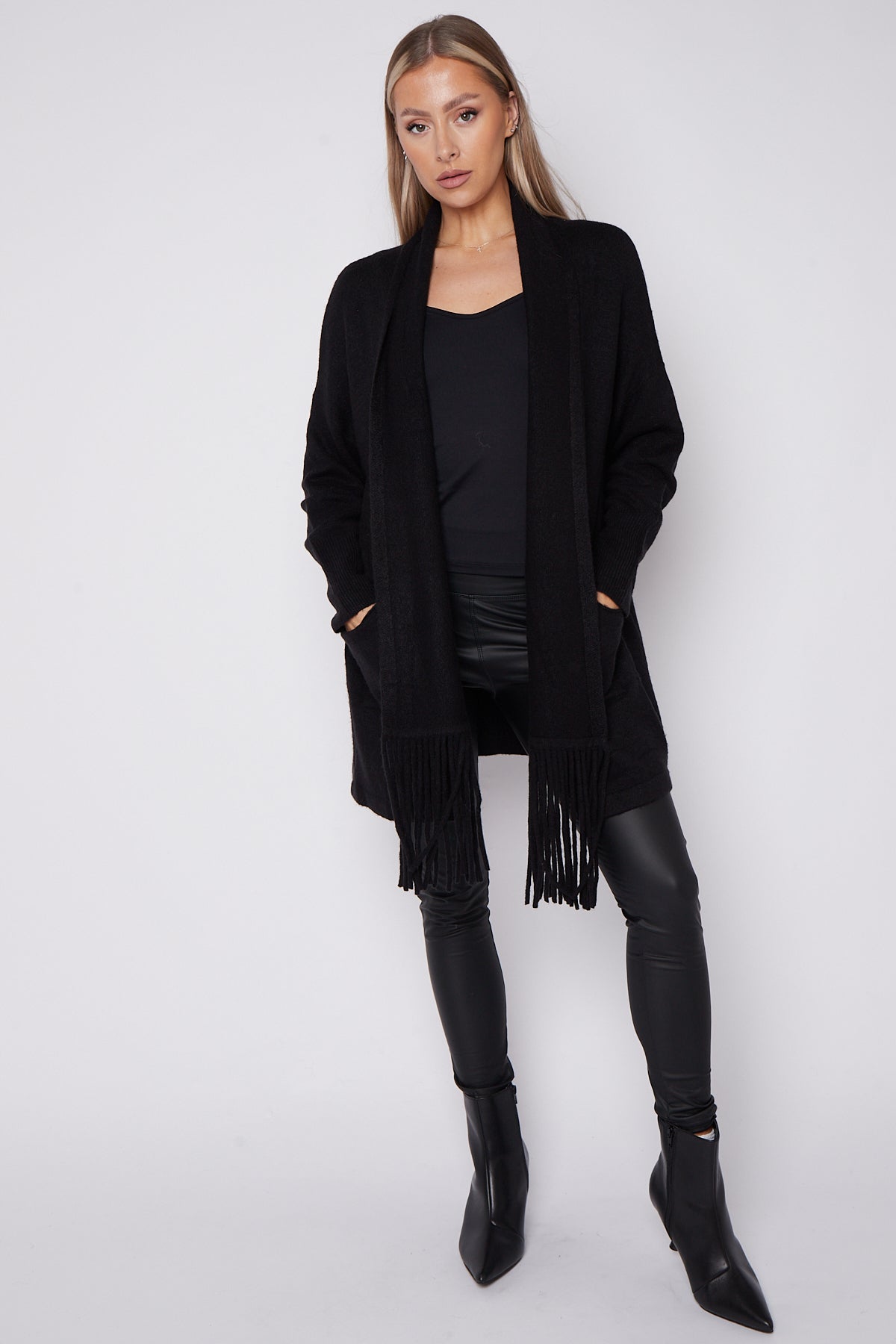 Black Fringed Tassel Cardigan – product image 7 of 7