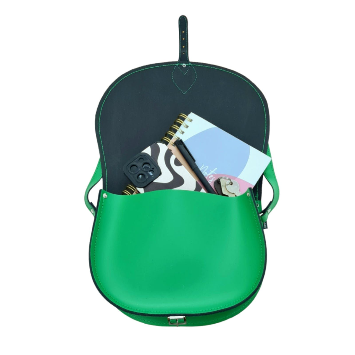 Handmade Leather Saddle Bag - Green – product image 4 of 4