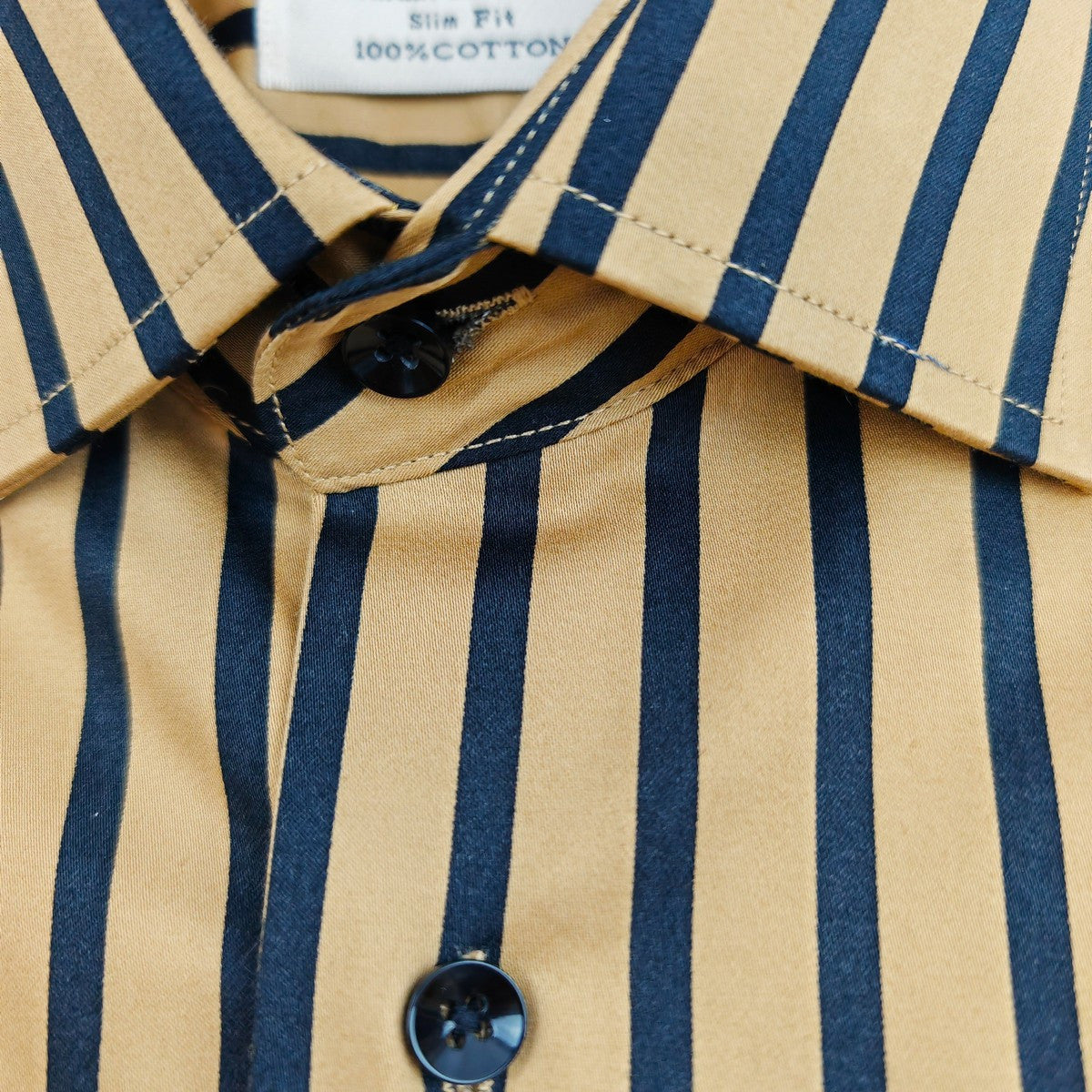 Gold With Black Bold Stripe Shirt – product image 3