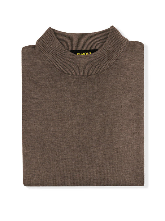 Brown High Neck Slim Fit Jumper – product image 2 of 3