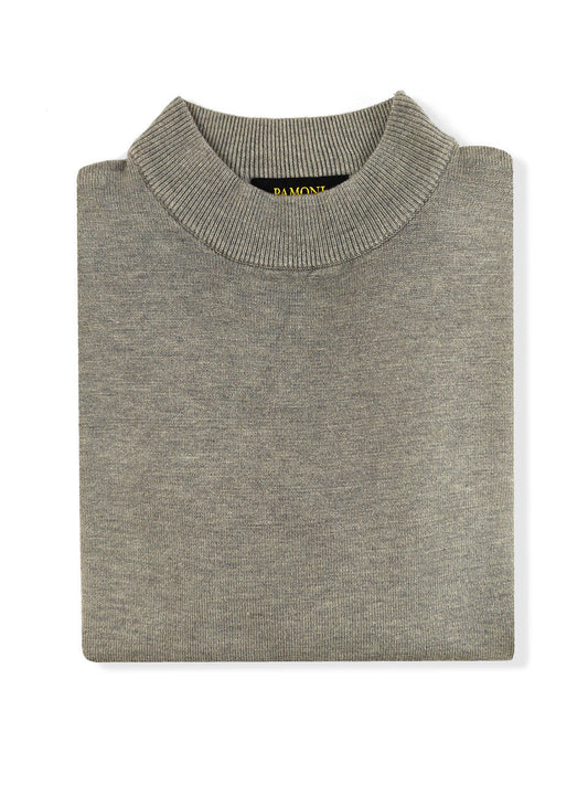 Grey High Neck Slim Fit Jumper – product image 2 of 3