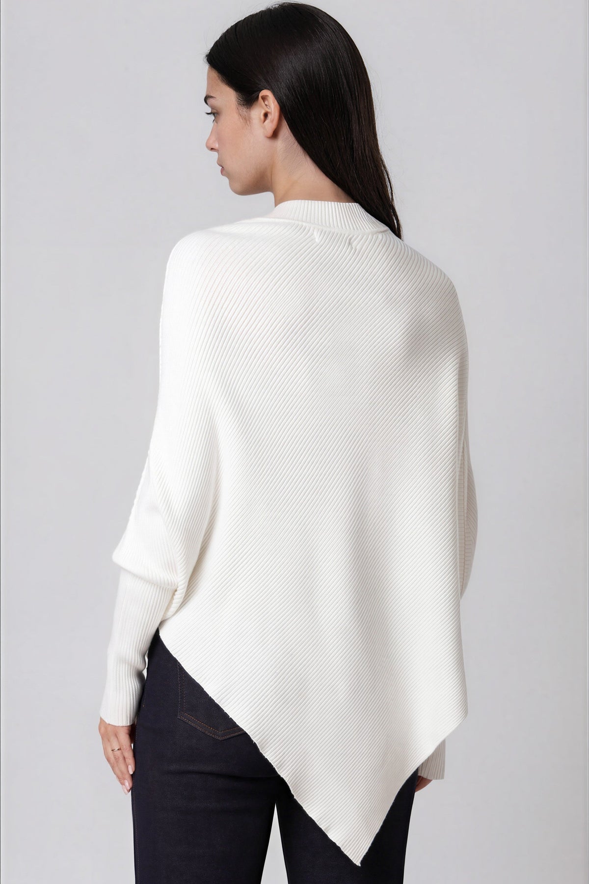 Ivory Ribbed High Neck Jumper – product image 3 of 3