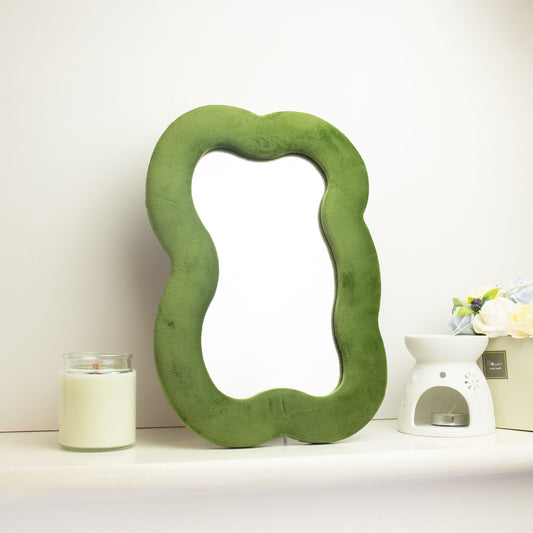 Soft Squiggly Mirror - Large Cloud - Moss Green (33.4x23.5x2.3cm) – product image 2 of 6