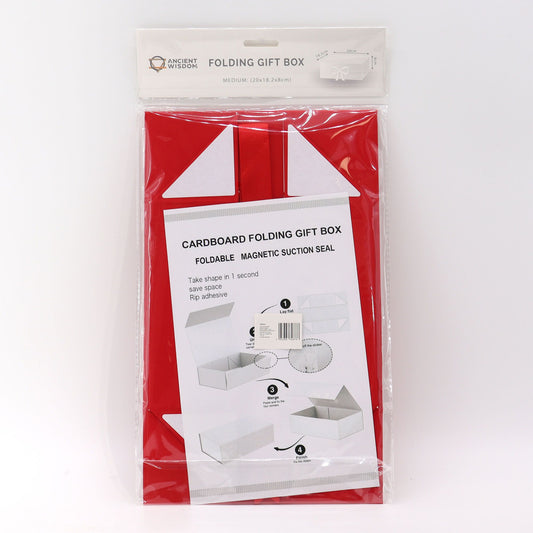 Flat Pack Gift Box - Medium Square (20x18.2x8cm) - Red – product image 2 of 6