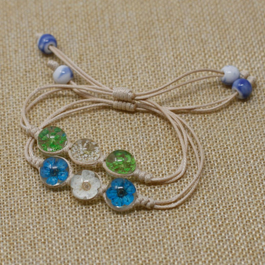 Pressed Flowers - Tri-Flower Bracelet – product image 2 of 4