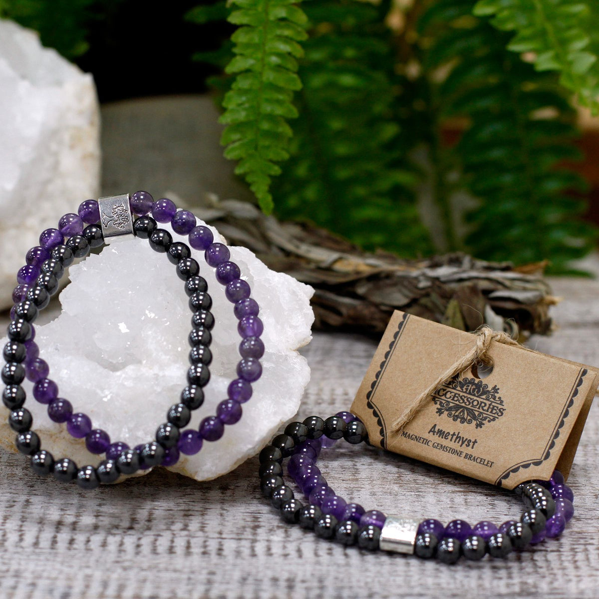 Magnetic Gemstone Bracelet - Amethyst – product image 7 of 7