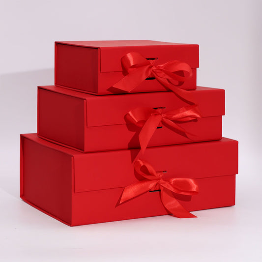 Flat Pack Gift Box - Extra Large (33 × 25 × 12 cm) - Red – product image 2 of 5