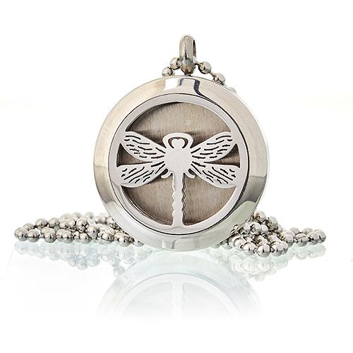 Aromatherapy Diffuser Necklace - Dragonfly 25mm – product image 2 of 5