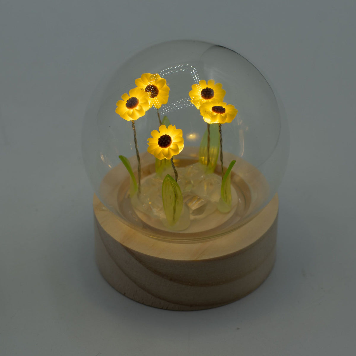 Floral Glow Garden Dome - 5 Sunflowers - LED Battery – product image 5 of 5