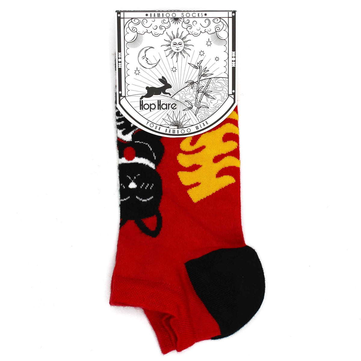 S/M Hop Hare Bamboo Socks Low (3.5-6.5) - Lucky Cat – product image 4 of 4