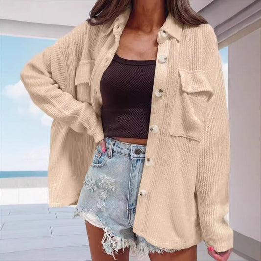Women's Solid-color Long-sleeve Blouse Jacket – product image 2