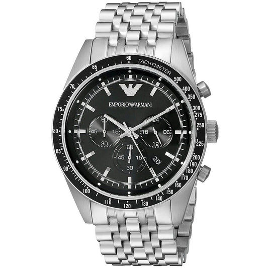 Emporio Armani AR5988 Tazio Men's Silver & Black Chronograph - product image 2 of 7