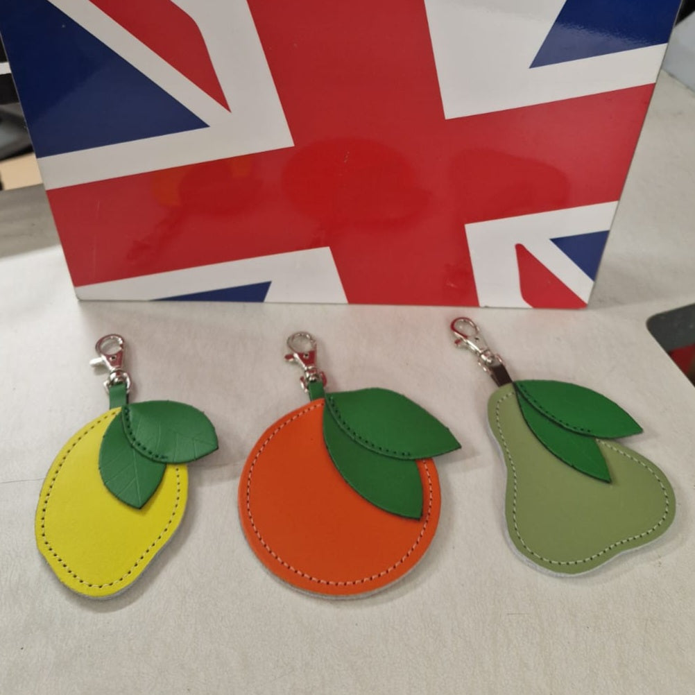 Handmade Leather Fruity Bag Charm – Lemon – product image 3 of 3