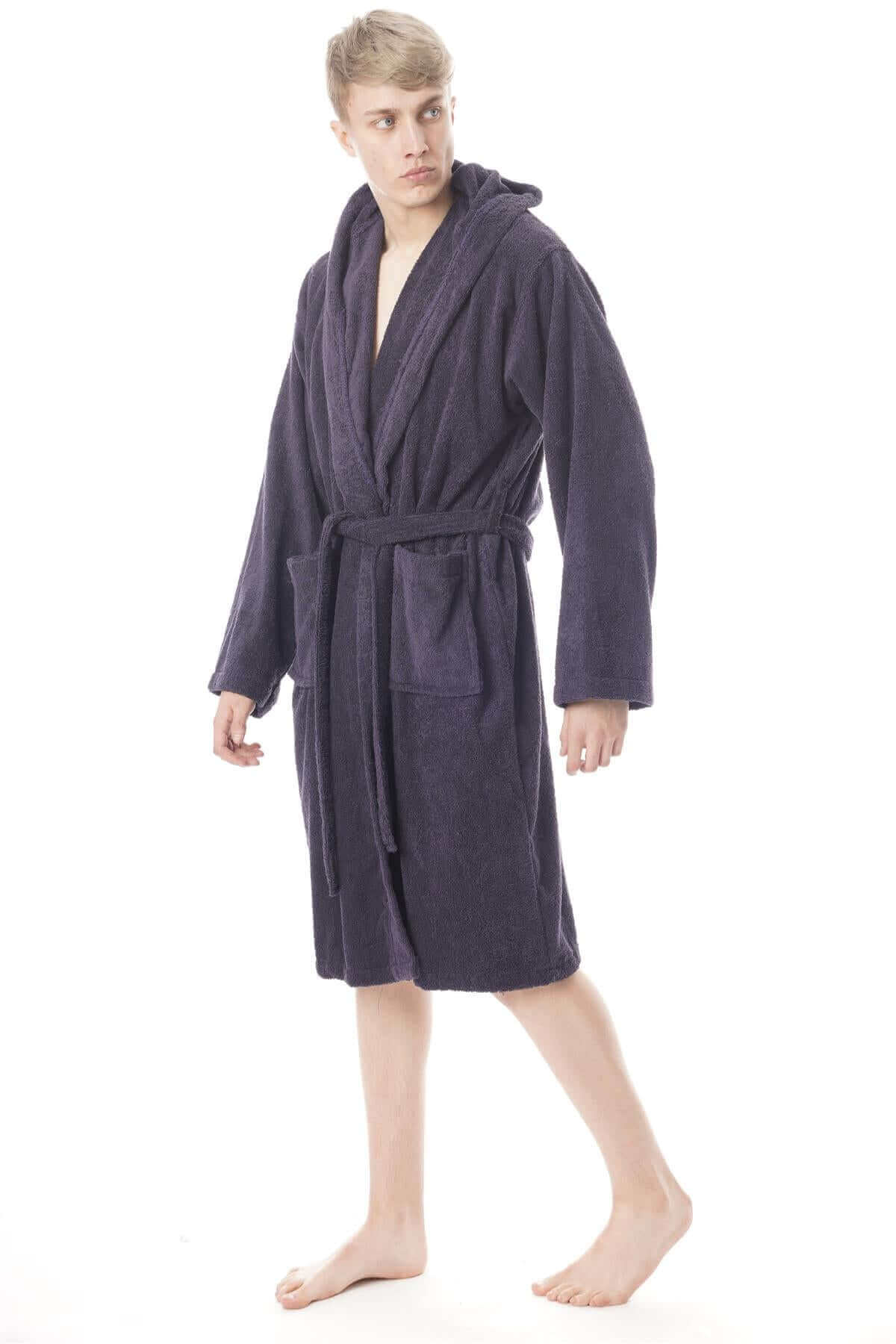 Toro Rocco Men's Hooded Bathrobe Super Soft Terry Towelling Ultra Absorbing Long Pile – product image 8 of 9