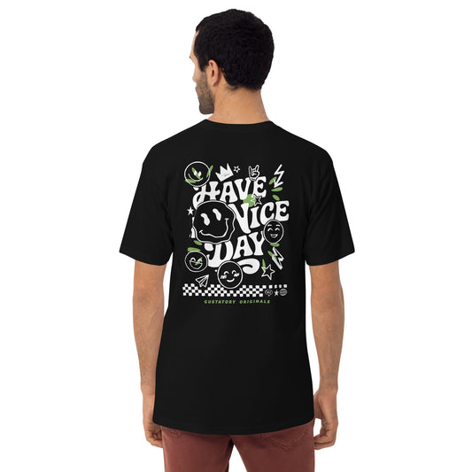 GUSTATORY Originals Have A Nice Day Heavy Cotton Embroidered T-Shirt - product image 2 of 17