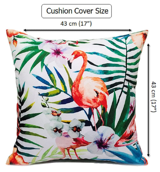 OLIVIA ROCCO Flamingo Waterproof Cushion Covers 43x43 cm Reversible Breathable Decorative – product image 2 of 6