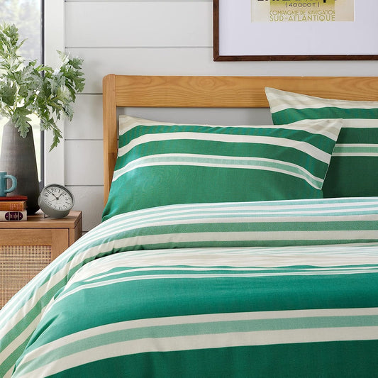 OLIVIA ROCCO Duvet Cover Set Miami Stripes Reversible Hypoallergenic Cotton Blend Grey Super Soft Hotel-Style Finish – product image 2 of 10