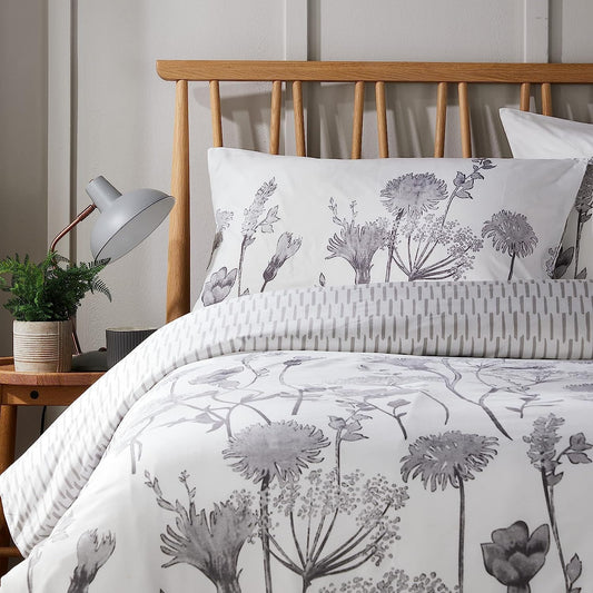 OLIVIA ROCCO Meadow Grey Reversible Duvet Cover Set With Pillowcases Breathable Microfibre for Everyday Luxury Hotel-Style – product image 2 of 7