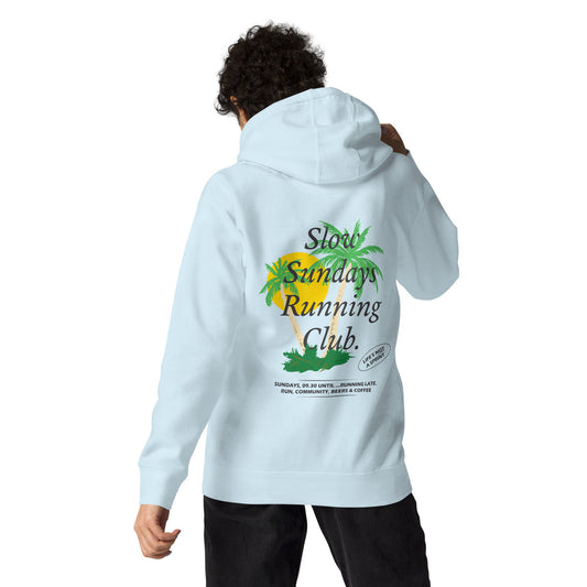 Palm Tree Slow Sundays Running Club Cotton Blend Hoodie – product image 2 of 10