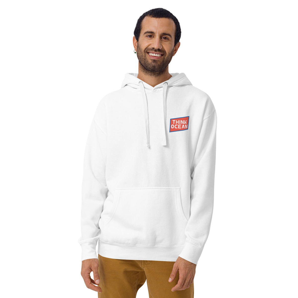 Think Ocean Fish Pixel Art Cotton Blend Hoodie – product image 2 of 2