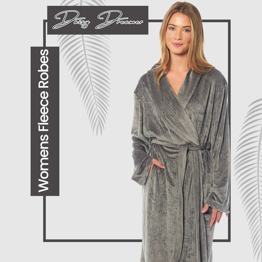 Daisy Dreamer Women's Stripe Jacquard Dressing Gown With Belt Pockets Shawl Collar – product image 2 of 8