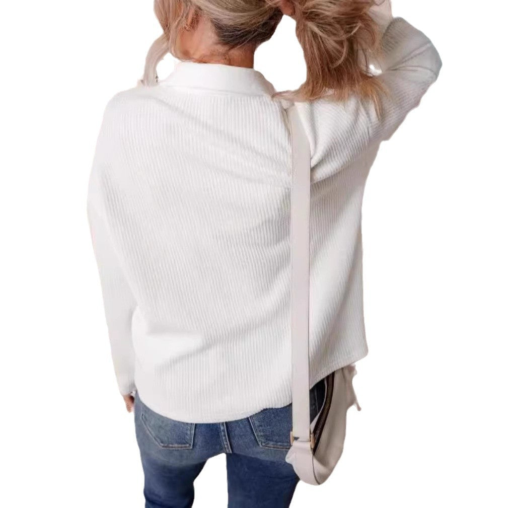 Women's Solid-color Long-sleeve Blouse Jacket – product image 5