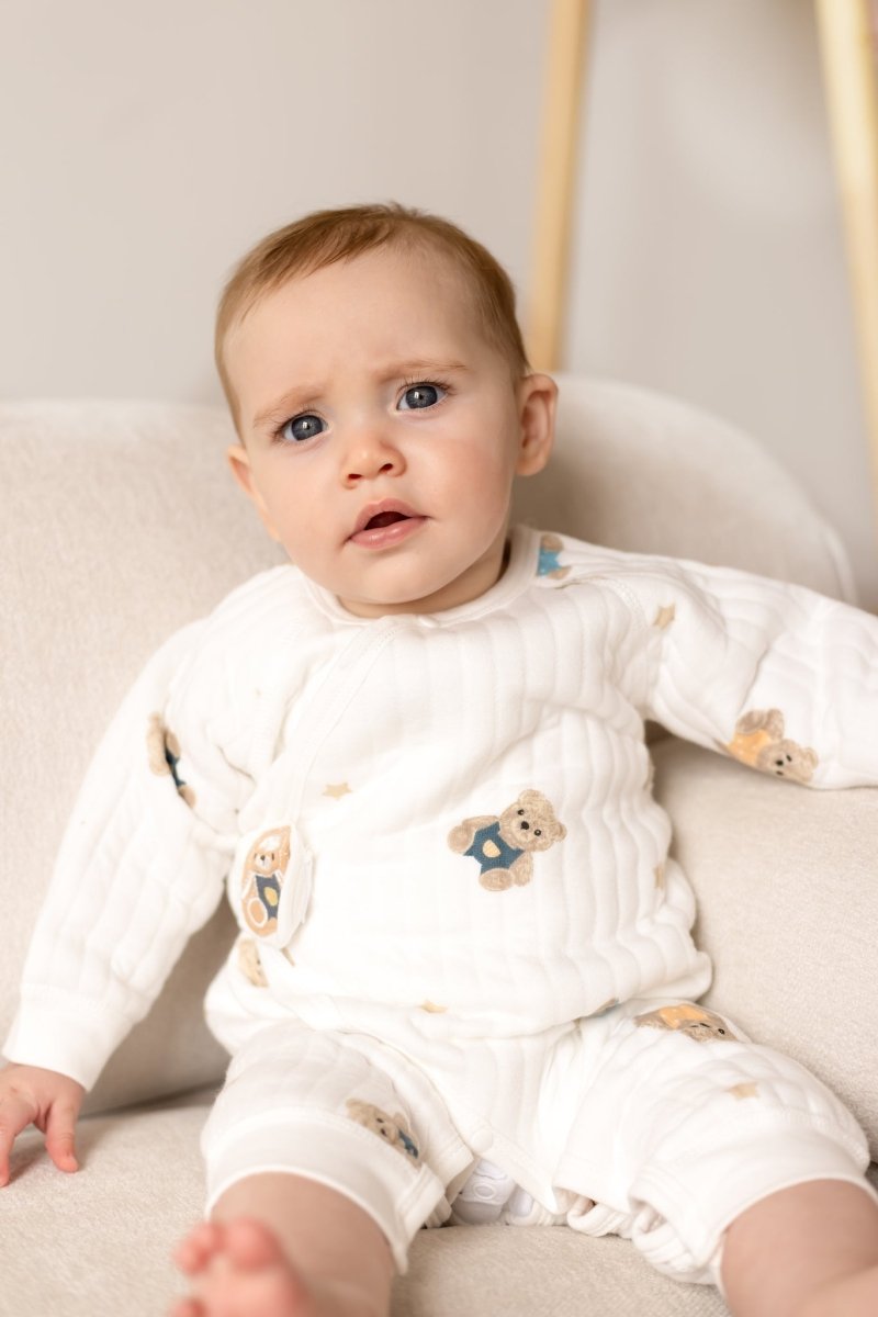 The Charming Bear Boucle Wrap Baby Grow Romper – product image 4 of 10