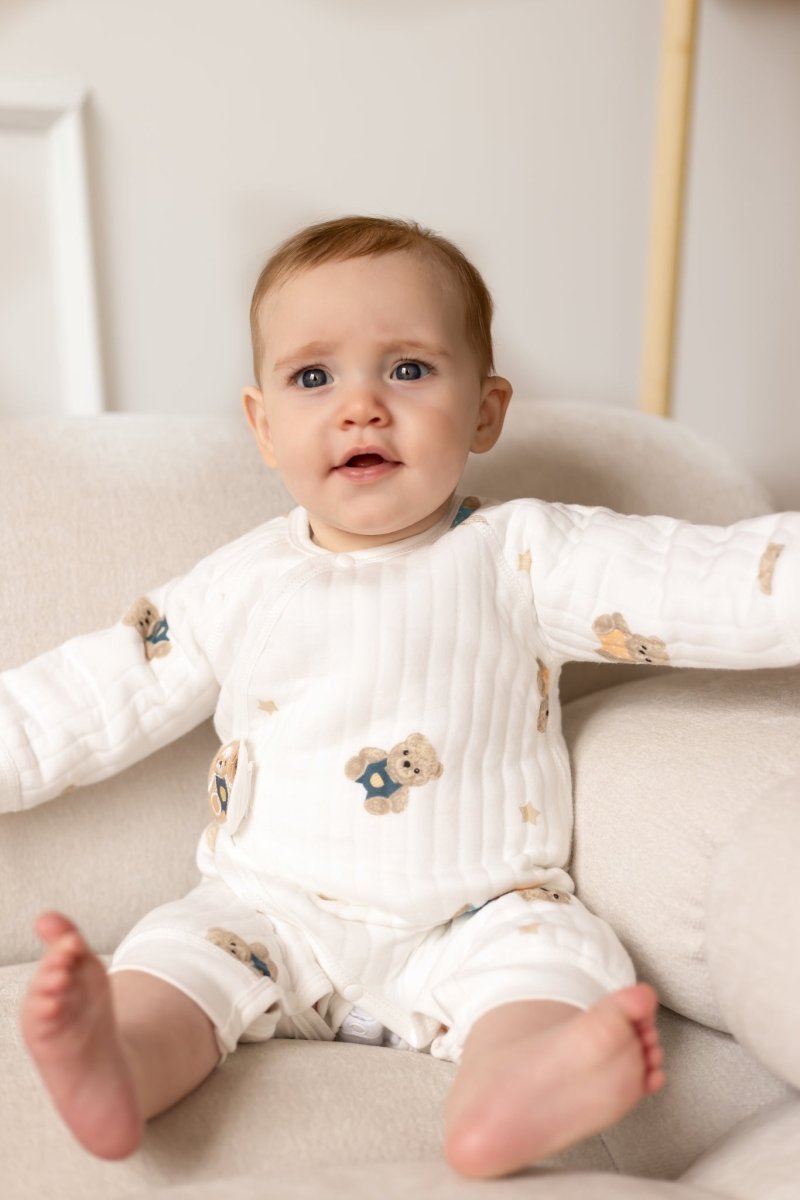 The Charming Bear Boucle Wrap Baby Grow Romper – product image 8 of 10