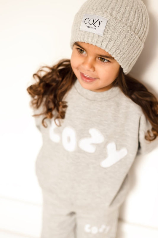 COZY Knitted Beanie Hat Marl Grey – product image 1 of 6