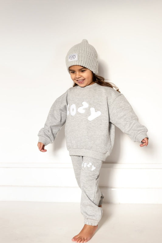 COZY Knitted Beanie Hat Marl Grey – product image 2 of 6