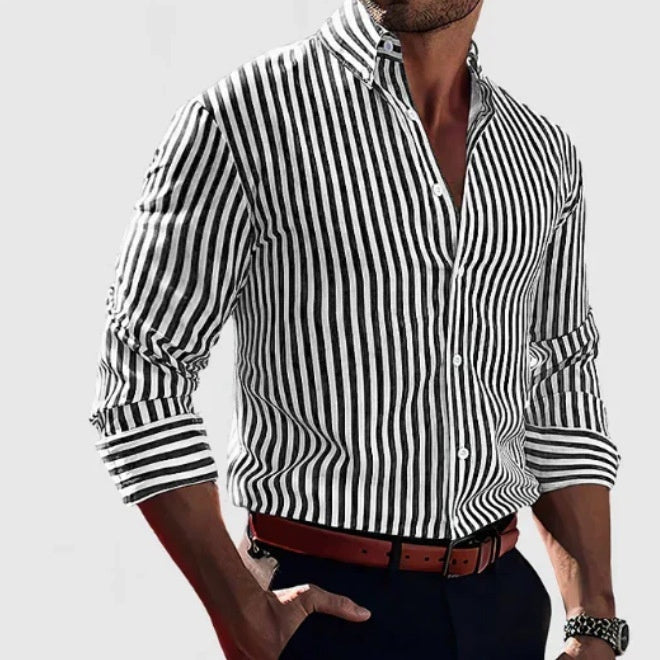 Men's Striped Long-Sleeve Casual Shirt – product image 13