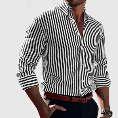 Men's Striped Long-Sleeve Casual Shirt – product image 13