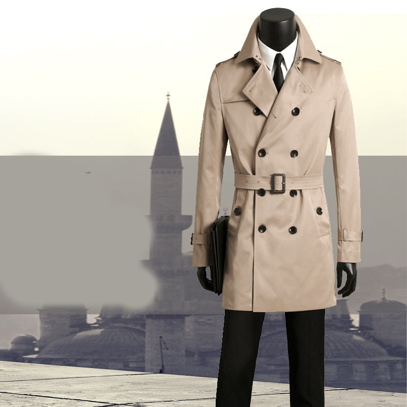 Men's Slim-Fit Long Trench Coat – product image 5