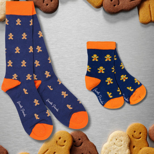 Gingerbread Men Matching Bamboo Socks (Adult & Child) – product image 1 of 4