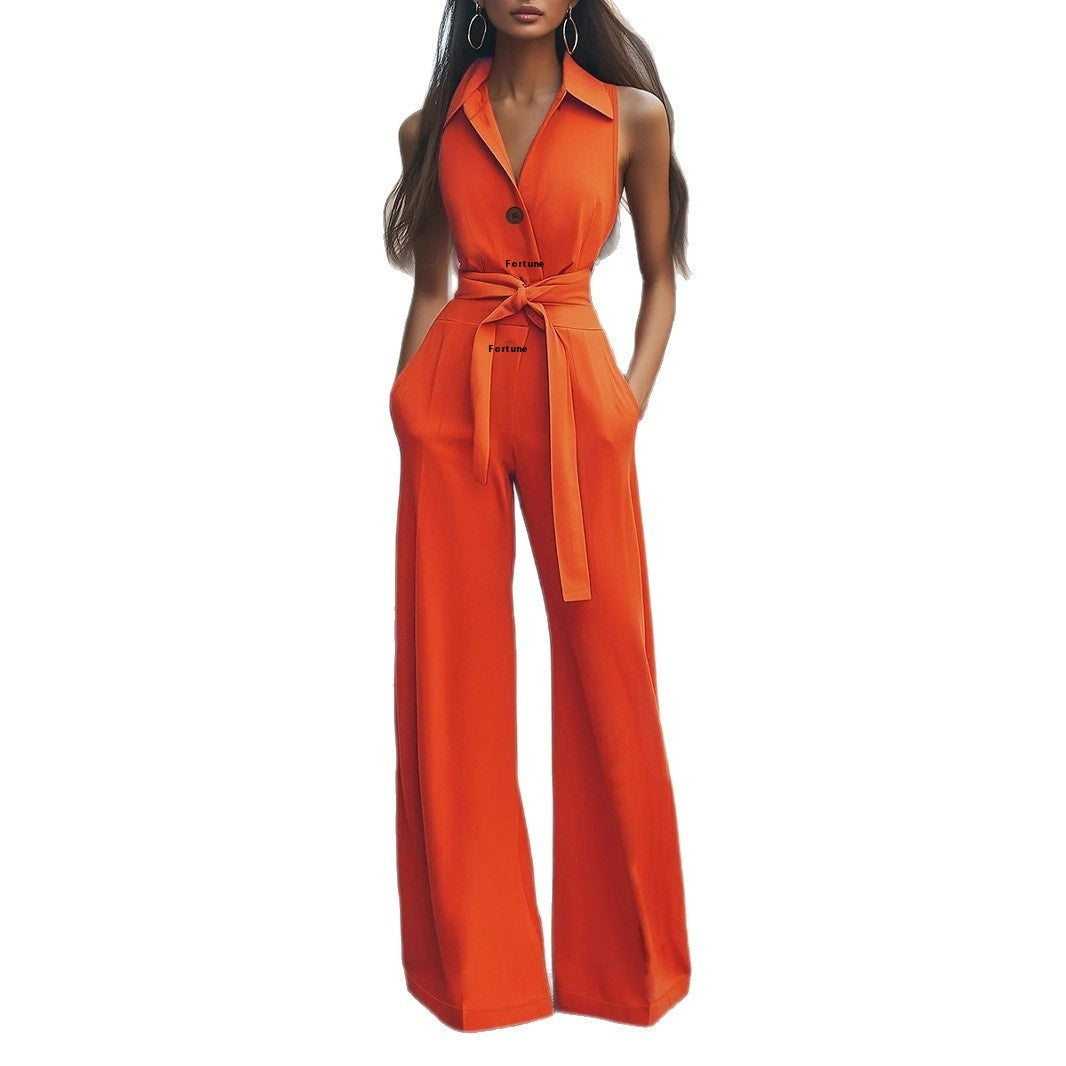 Women's Collared Wide-Leg Jumpsuit – product image 4
