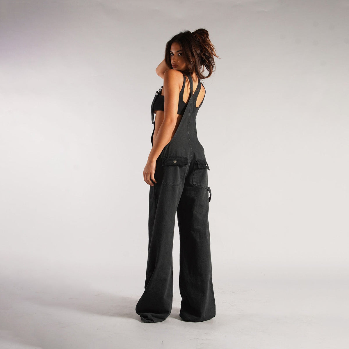 Y2K Zipper Denim Overalls With Pockets Fashion Loose Suspender Jumpsuit Streetwear Jeans Pants Womens Clothing - product image 10 of 13
