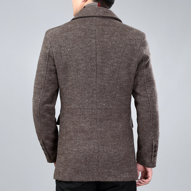 Men's Mid-Length Wool-Blend Trench Coat – product image 2