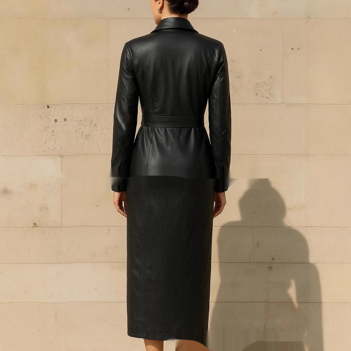 Women's Stylish Elegant Waist-cinching Figure-hugging Single-breasted High-quality Long Dress - product image 3 of 6