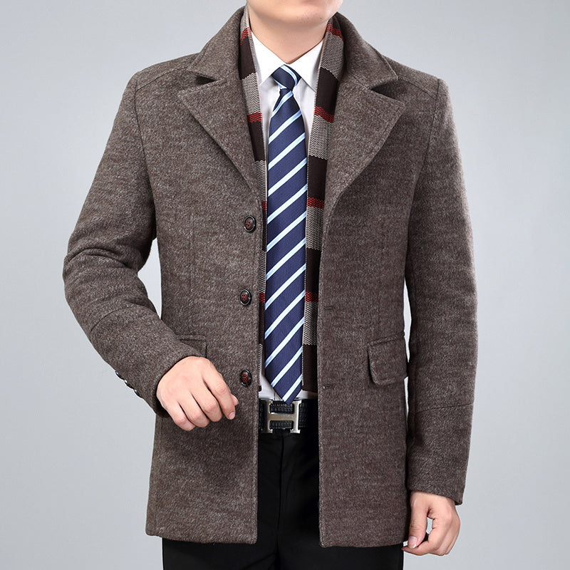 Men's Mid-Length Wool-Blend Trench Coat – product image 5