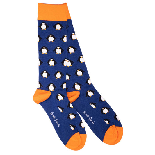 Navy Penguin Bamboo Socks – product image 1