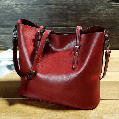 Women's Waxed Leather Shoulder Tote – product image 8
