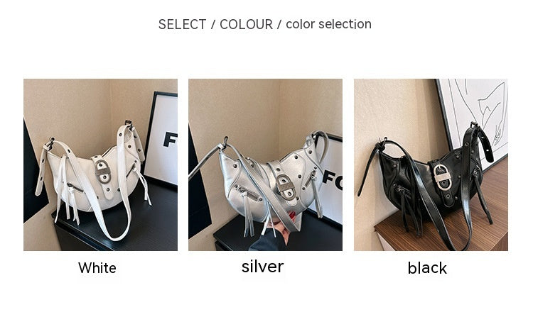 Crescent Rivet Shoulder Bag – product image 6