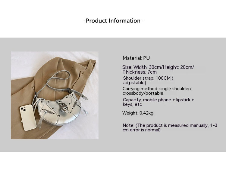Crescent Rivet Shoulder Bag – product image 7
