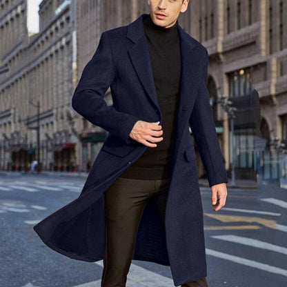 Men's Long Wool-Blend Trench Coat – product image 7