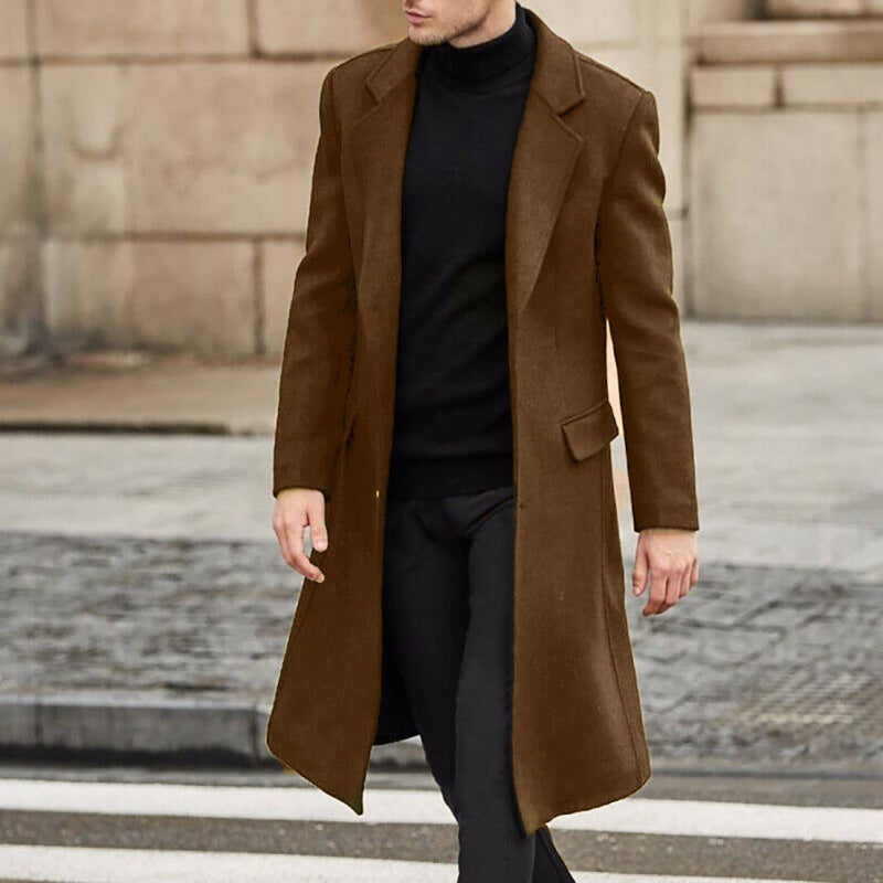 Men's Long Wool-Blend Trench Coat – product image 8