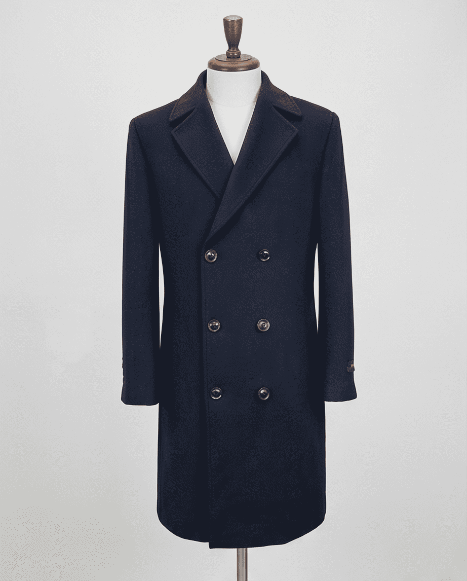Classic Double-Breasted Wool Blend Overcoat – product image 3 of 4