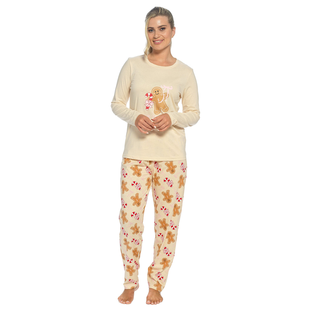 Daisy Dreamer Women's Cotton Pyjama Set With Elasticated Patterned Bottoms Super Soft Cosy Sleepwear - product image 14 of 14
